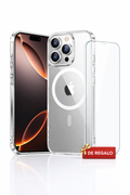Funda Transparente para iPhone 16 Pro con MagSafe + Mica de Regalo | Protección Antigolpes